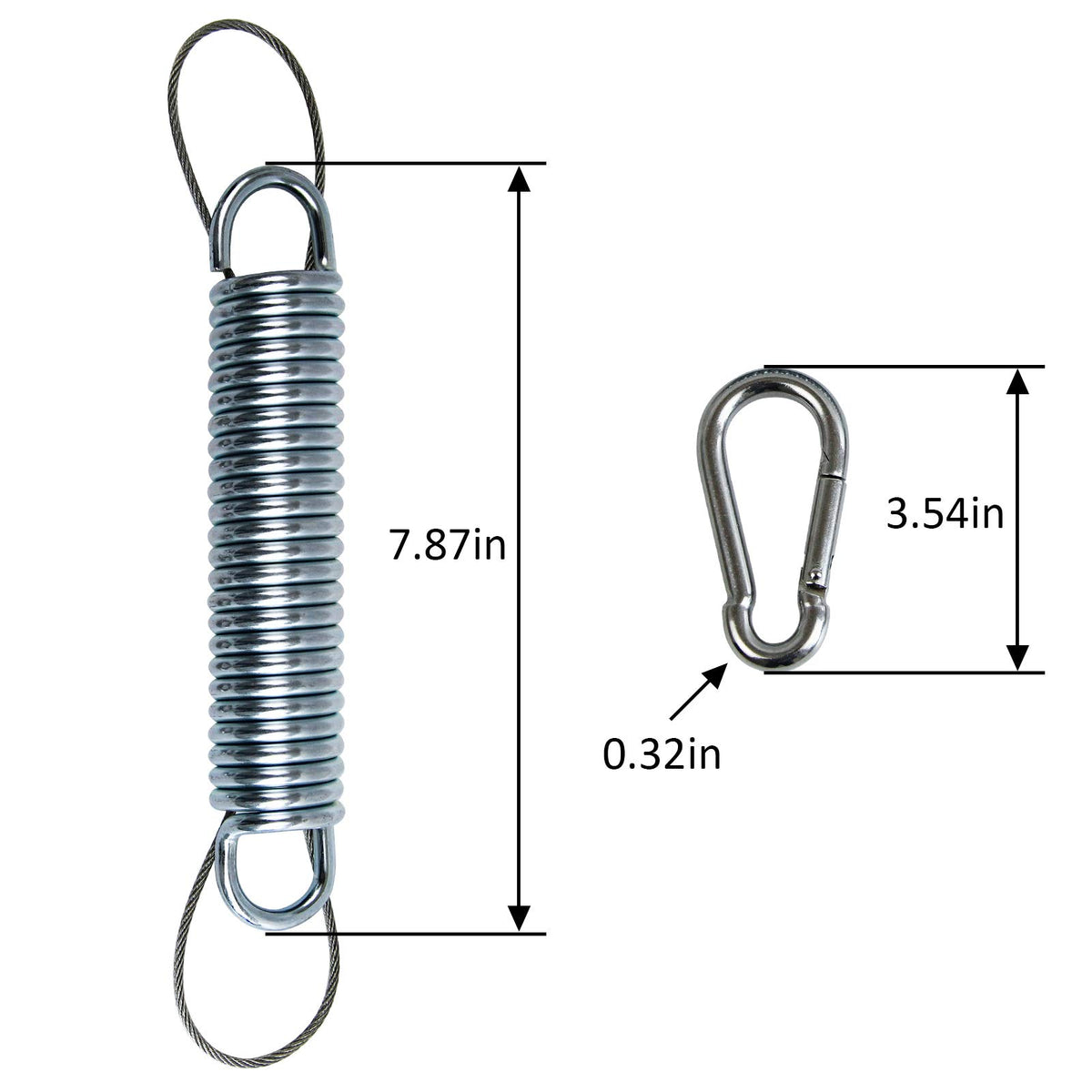 Tauuio heavy-duty springs with carabiners ready for hanging chair