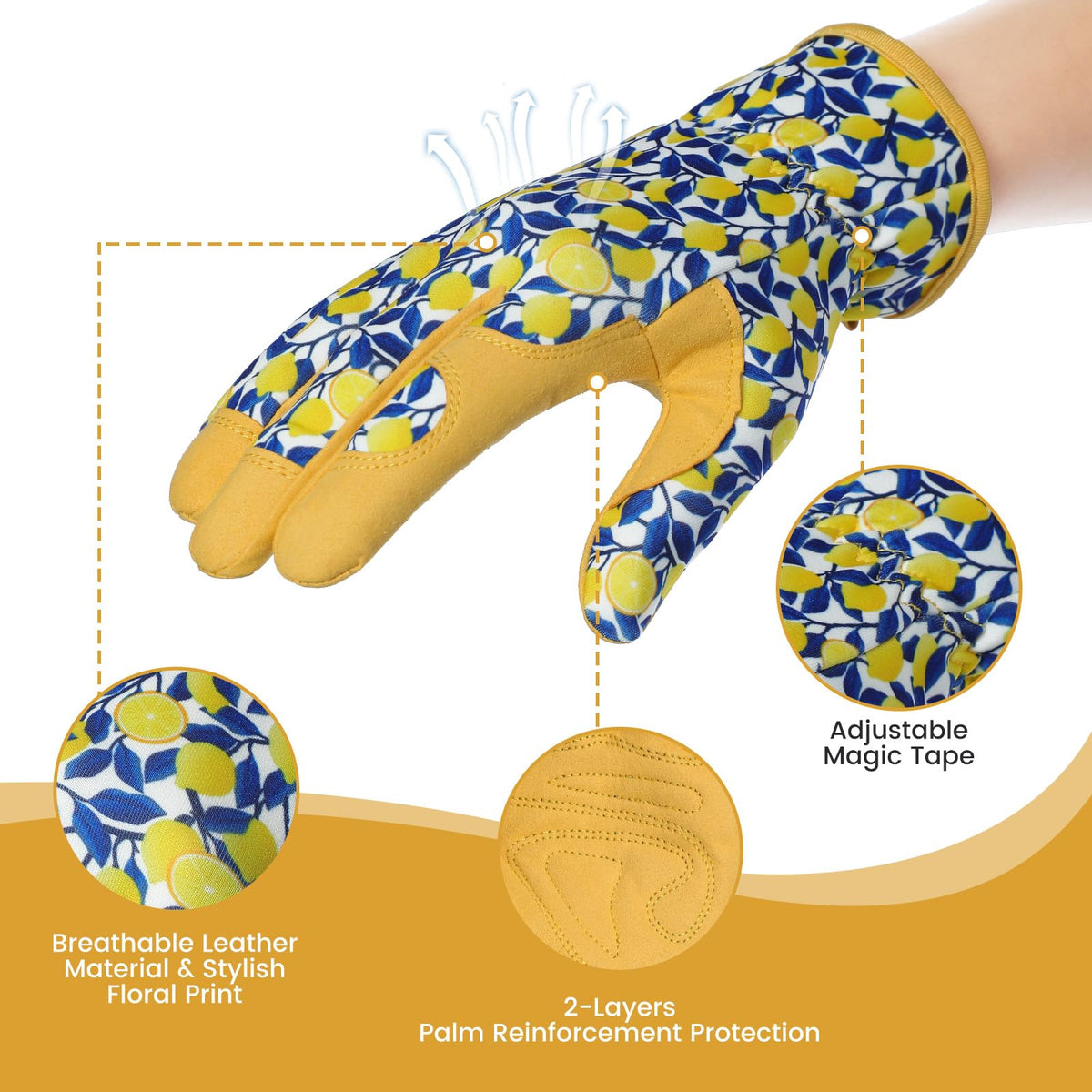 Tavaleu padded palm gloves cushion hands during digging and pruning.