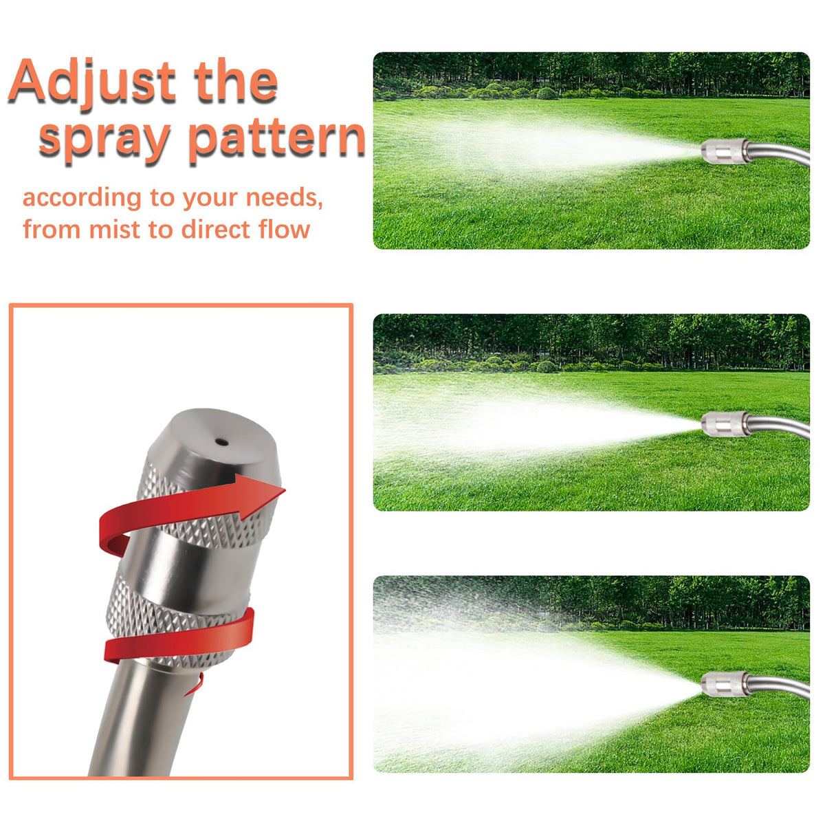 Tayapura sprayer wand extended to 44 inches for hard to reach areas.