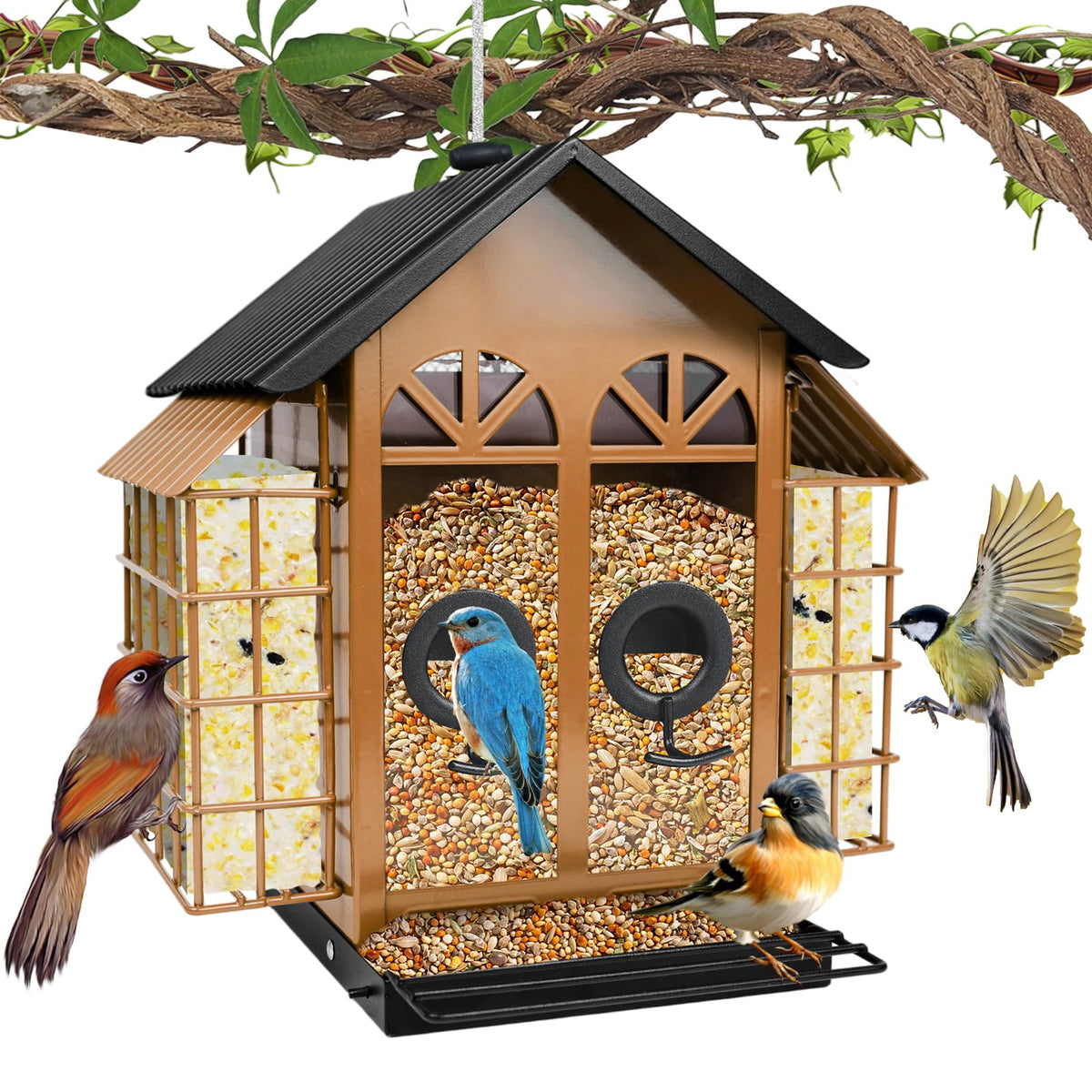 TayePin outdoor metal bird feeder showcasing rugged durability for garden feeding