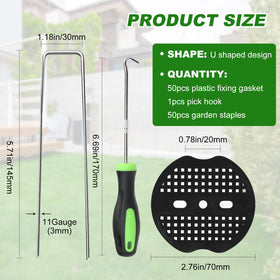 TAYLOON 6-inch, 11-gauge galvanized stakes offer quick soil insertion.