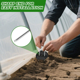 TAYLOON sharp-ended stakes install easily with minimal effort.