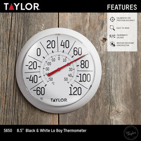 Taylor Big & Bold dial close-up showing large numbers and red pointer.