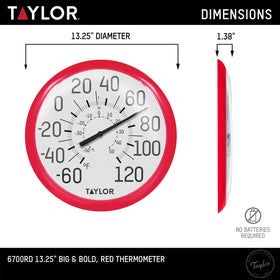 Taylor Big and Bold 13.25-inch display for easy readings from afar.