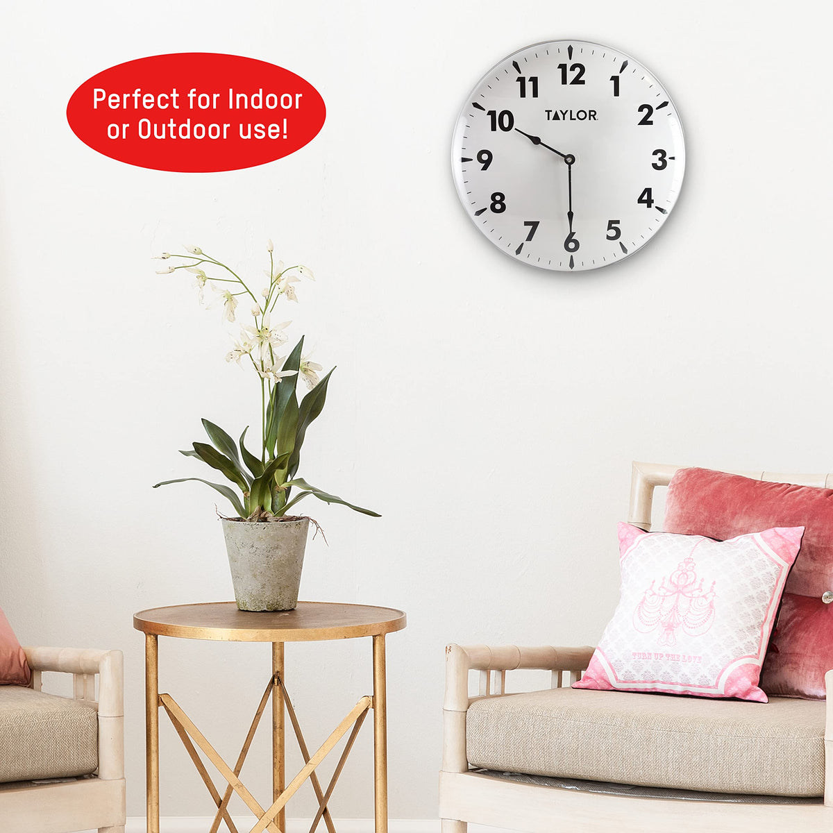 Taylor built-in hanger enables quick, secure mounting.