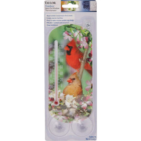 Taylor Cardinal Window Thermometer side view shows compact, reliable mounting options.