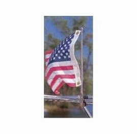 Taylor Made rail mount with split rings included demonstrates a complete, secure pole setup.