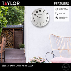 Taylor weather-resistant metal frame ensures durable outdoor use.