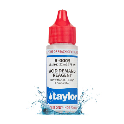 Taylor Acid Demand Reagent 2000 series bottle for accurate pool testing