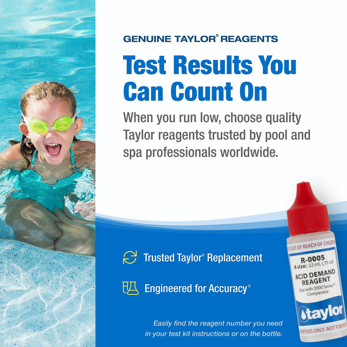 Taylor label closeup showing easy-to-read instructions and pictograms