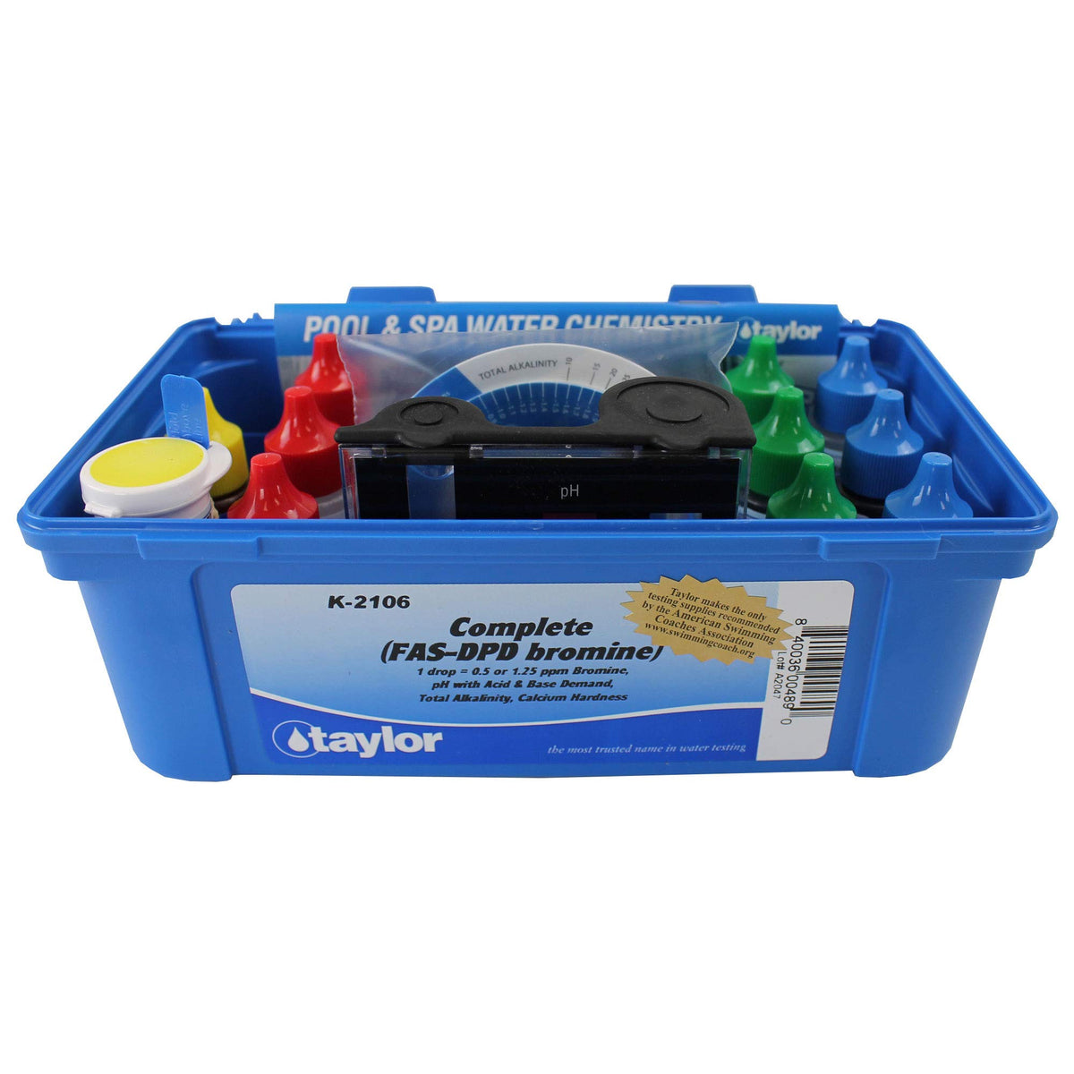 Taylor K-2106 pool water measurement cylinder with built-in chart