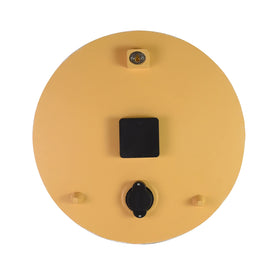 Taylor Terra Cotta clock-thermometer enhances garden decor and climate awareness at a glance