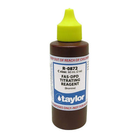 Taylor Technologies FAS-DPD bromine titrating reagent bottle for precise pool testing