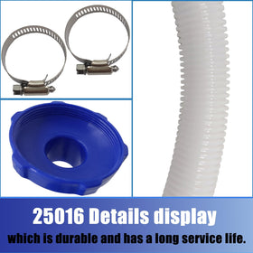 Reinforced transfer hose for reliable pump to filter connections