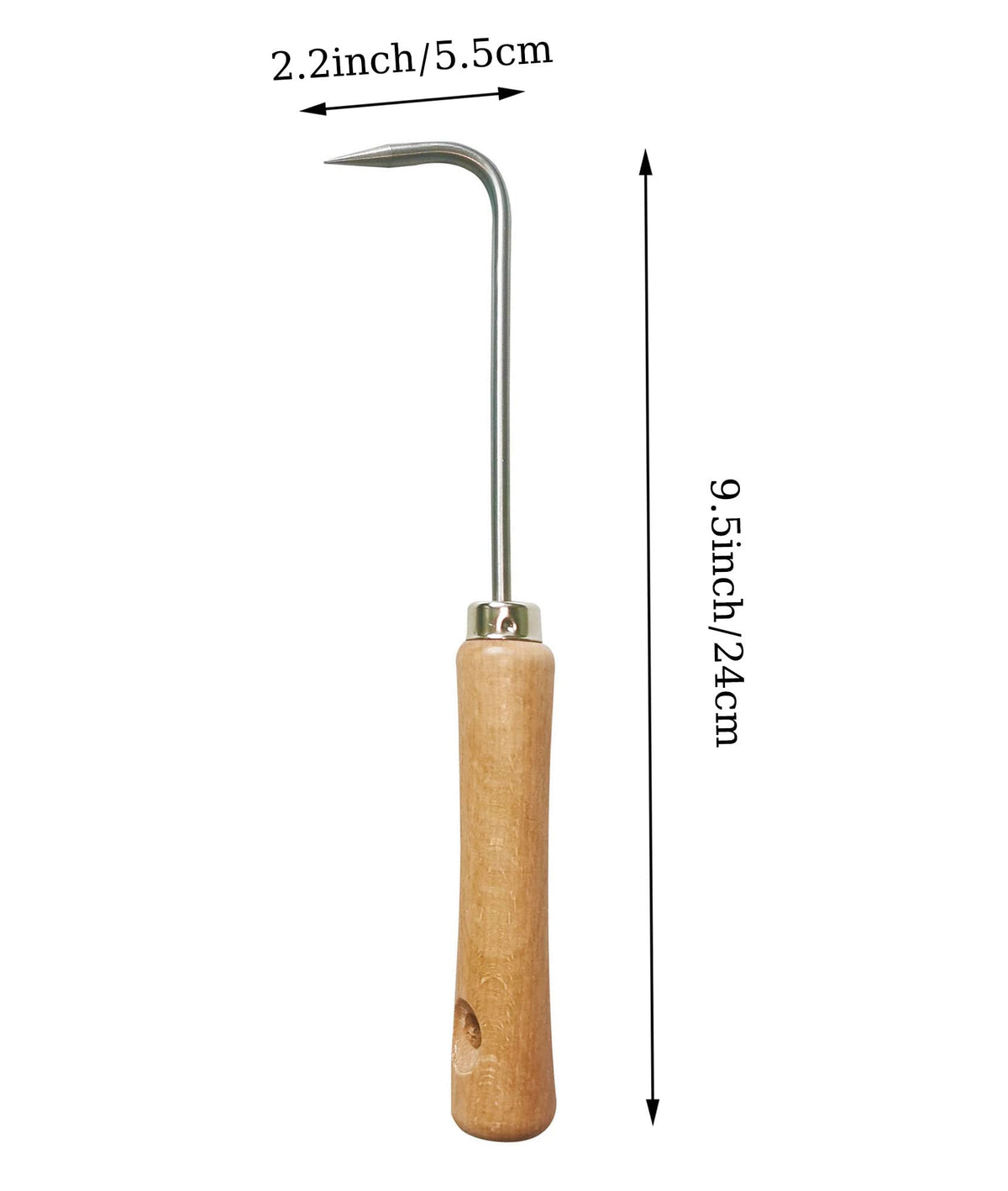 tBesme crevice weeder handle shot for precise crack clearing