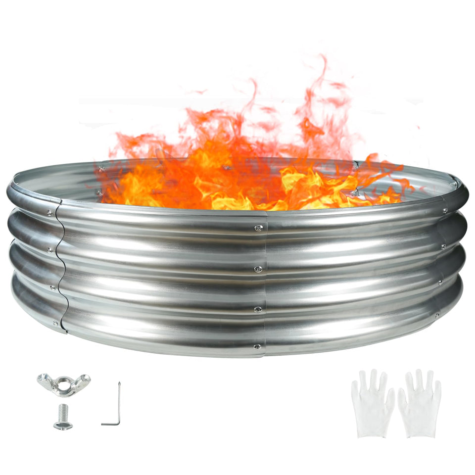 TBMLC 5ft diameter camp fire ring in outdoor setup for cozy backyard gatherings.