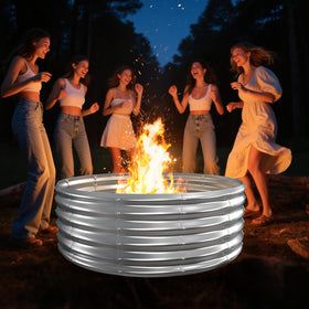 TBMLC Camp Fire Ring Pit top view highlighting even heat containment for safe gatherings