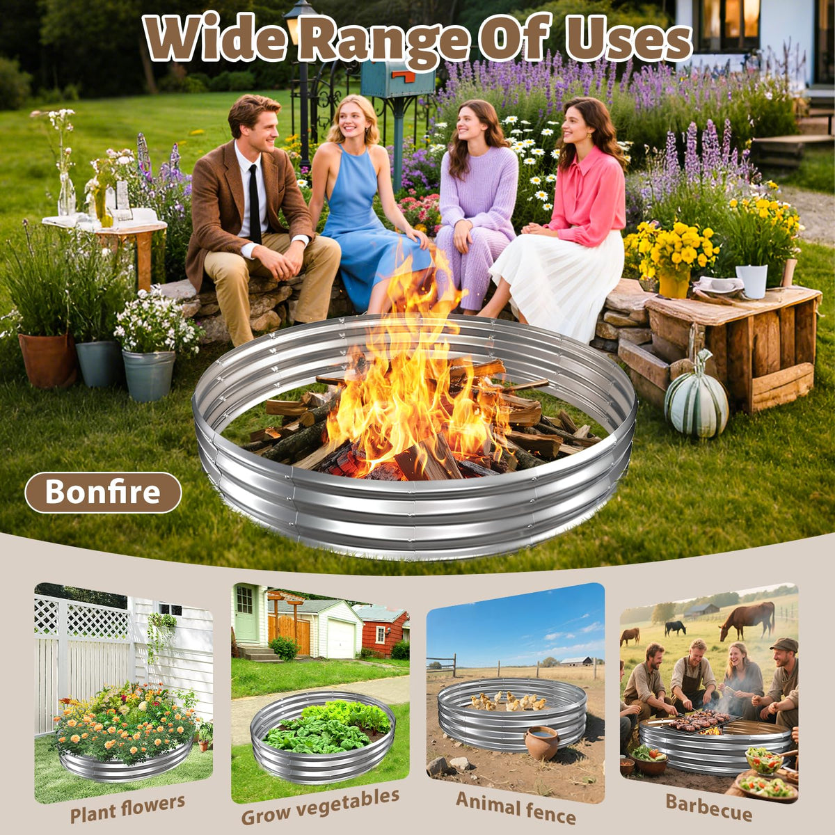 TBMLC campfire ring doubles as grill or stove support during cookouts.
