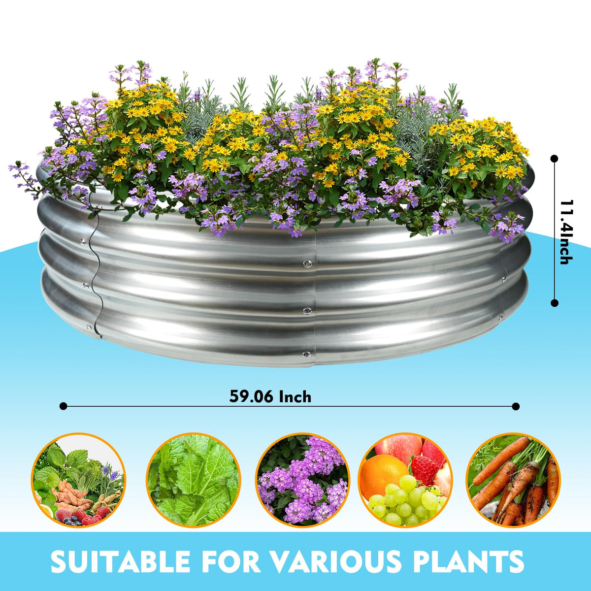 TBMLC durable galvanized steel construction for long-lasting outdoor use.