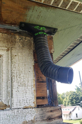 TBV-FR4 attic vent installation demonstrating the one-way exit path