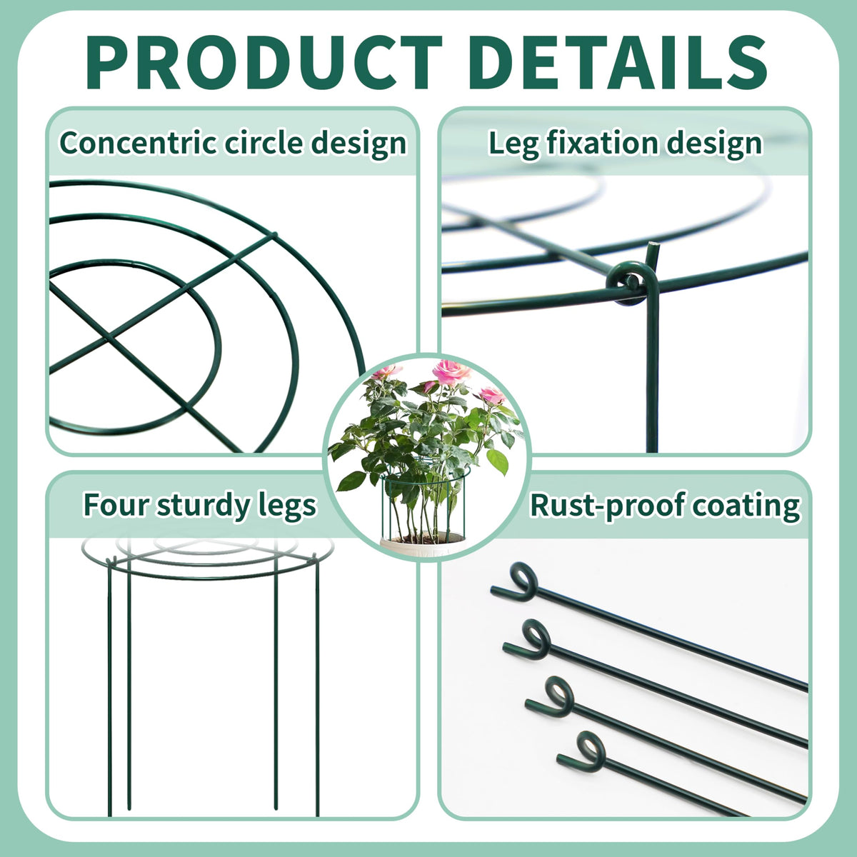 TCBWFY Rust-resistant coating protects the frame from weathering.