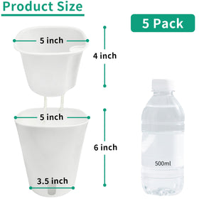 TCBWFY 5-piece self-watering pot set for coordinated balcony and windowsill display.