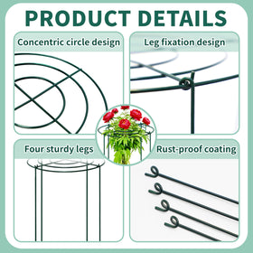 TCBWFY peony cage with 32in height supports tall stems during growth