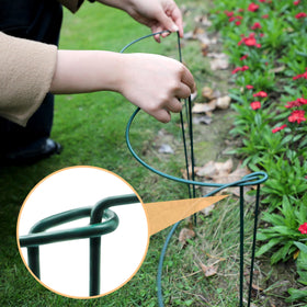 TCBWFY heavy-duty 4mm-wire stakes offer durable reusable garden support