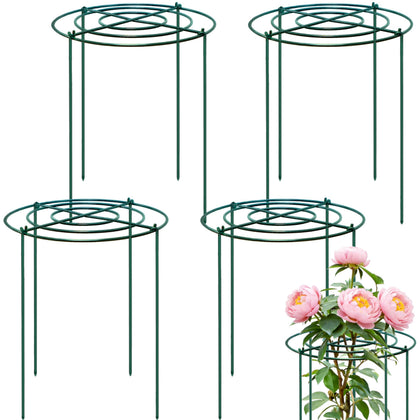 TCBWFY peony cage 18in diameter supports upright heavy blossoms outdoors