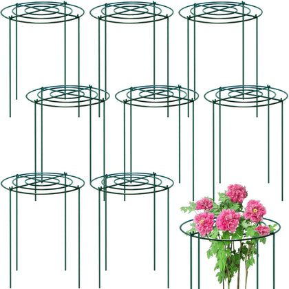 TCBWFY Peony Support Cage with a 10-inch ring supports tall blossoms.