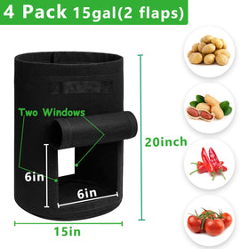 TCBWFY heavy-duty grow bag in 14oz fabric supports durable planting.