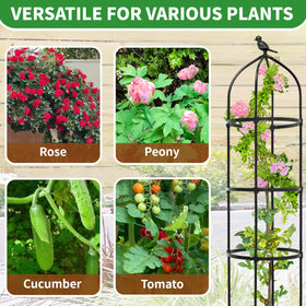 TCBWFY vertical-tower decor doubles as garden accent with plant support.