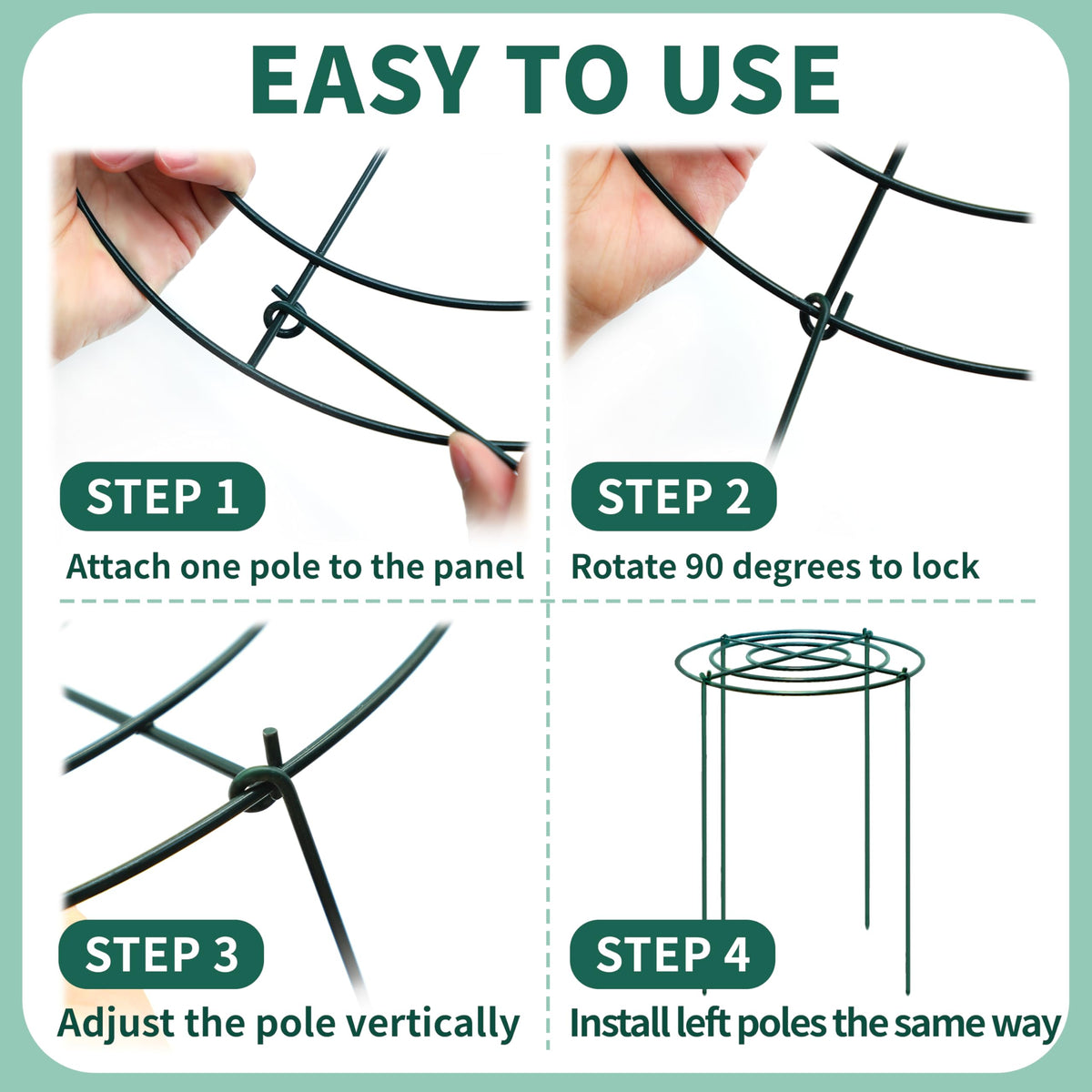 TCBWFY rust-resistant iron wire cage withstands weather