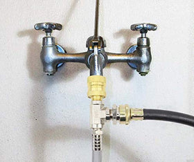 TCD Parts brass faucet adapter bleeder-T assembly for safe, controlled water flow.