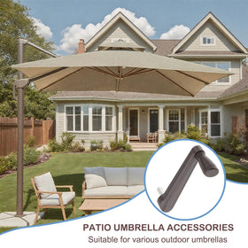 Tceapoo brown crank handle complements outdoor décor