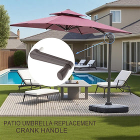 Tceapoo crank handle close-up shows heavy-duty metal detail