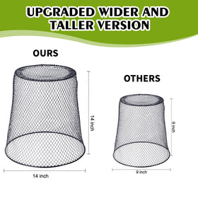Tcevily 14-inch round plant protector shields outdoor vegetables and shrubs.