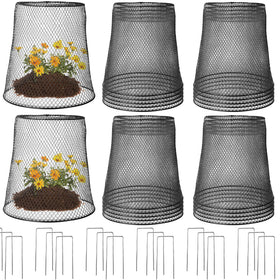 Tcevily 24-pack large chicken wire cloche protects plants from animals.