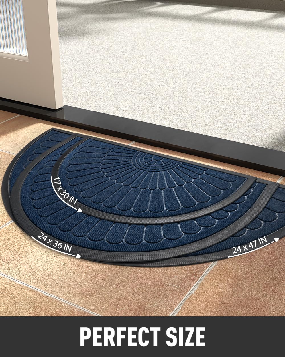 Tchdio all-season mat suitable for porch, patio, or garage with durable performance.