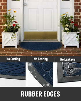 Tchdio beveled rubber border prevents curling and water leakage around door frames.