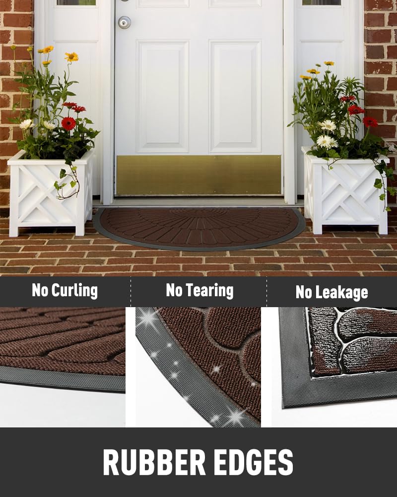 tchdio beveled rubber border prevents curling and leaks