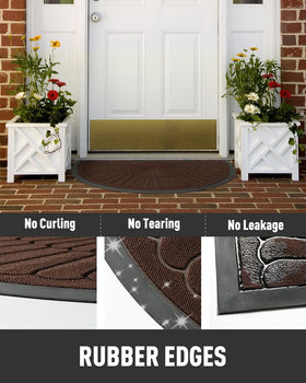 tchdio beveled rubber border prevents curling and leaks
