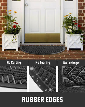 Tchdio door mat low-profile design fits under doors and accommodates wheelchairs.
