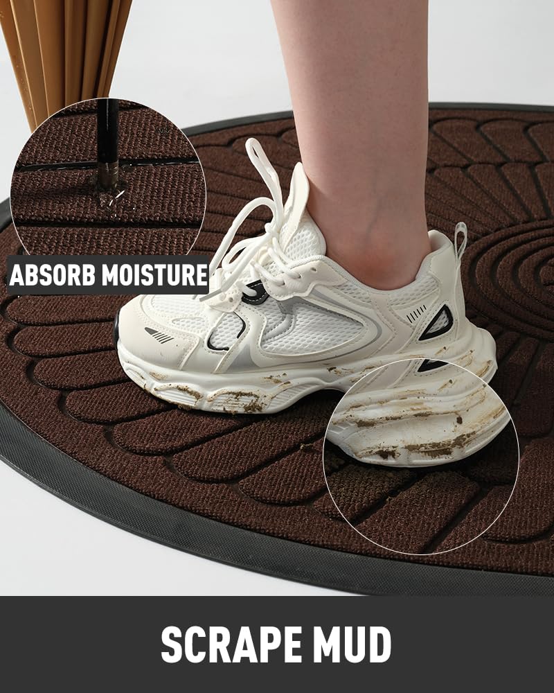 tchdio door mat non-slip backing keeps the area in place