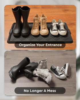 tchdio entryway shoe tray demonstrates durable construction for daily use.