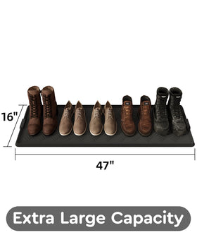 tchdio front door mat tray contains mud at the threshold.