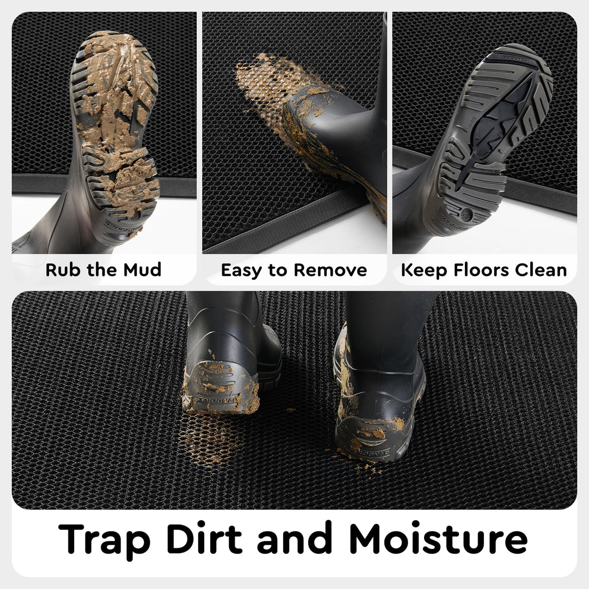 tchdio front door rug features a sturdy rubber backing for stable placement