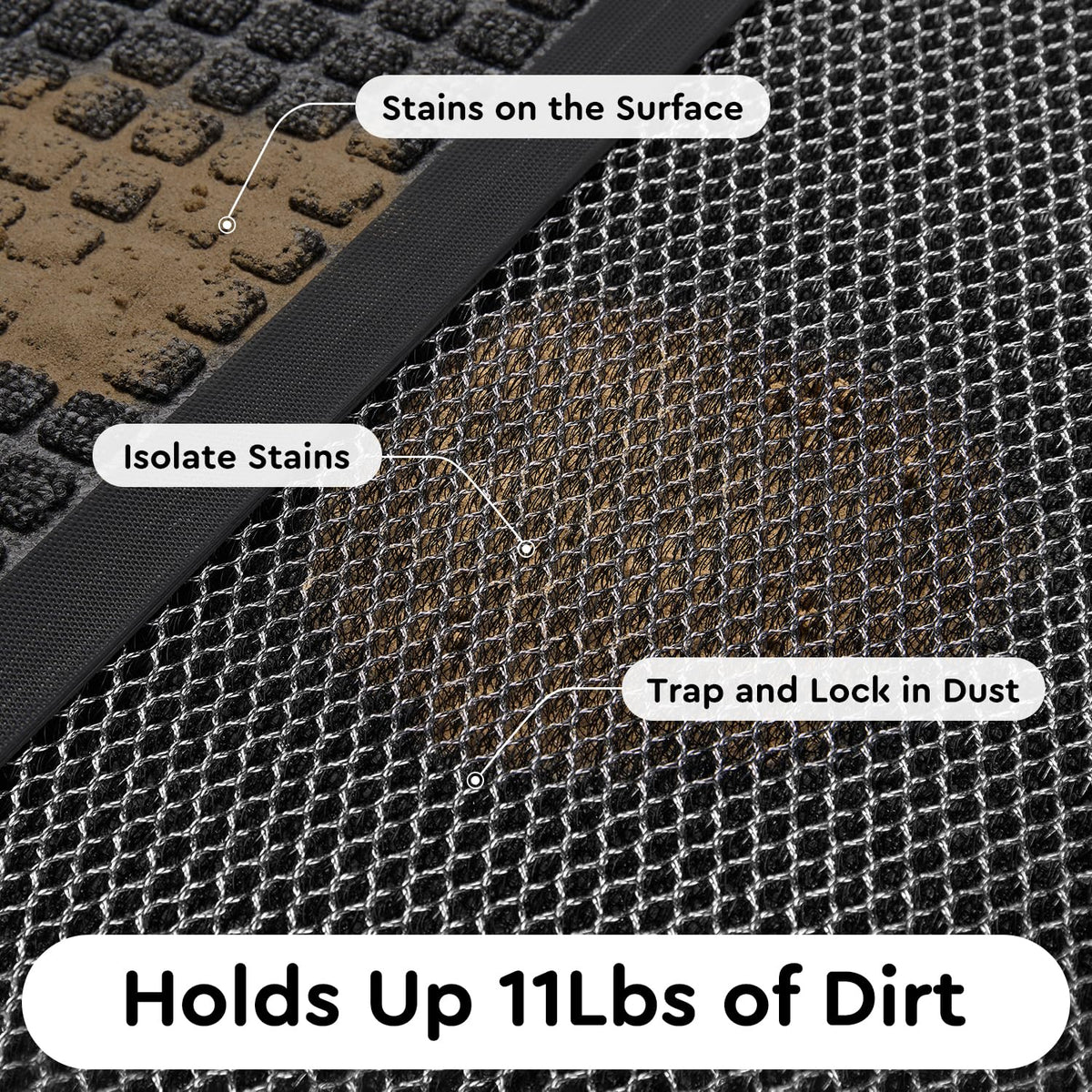 tchdio stain-resistant front door mat keeps entryways clean