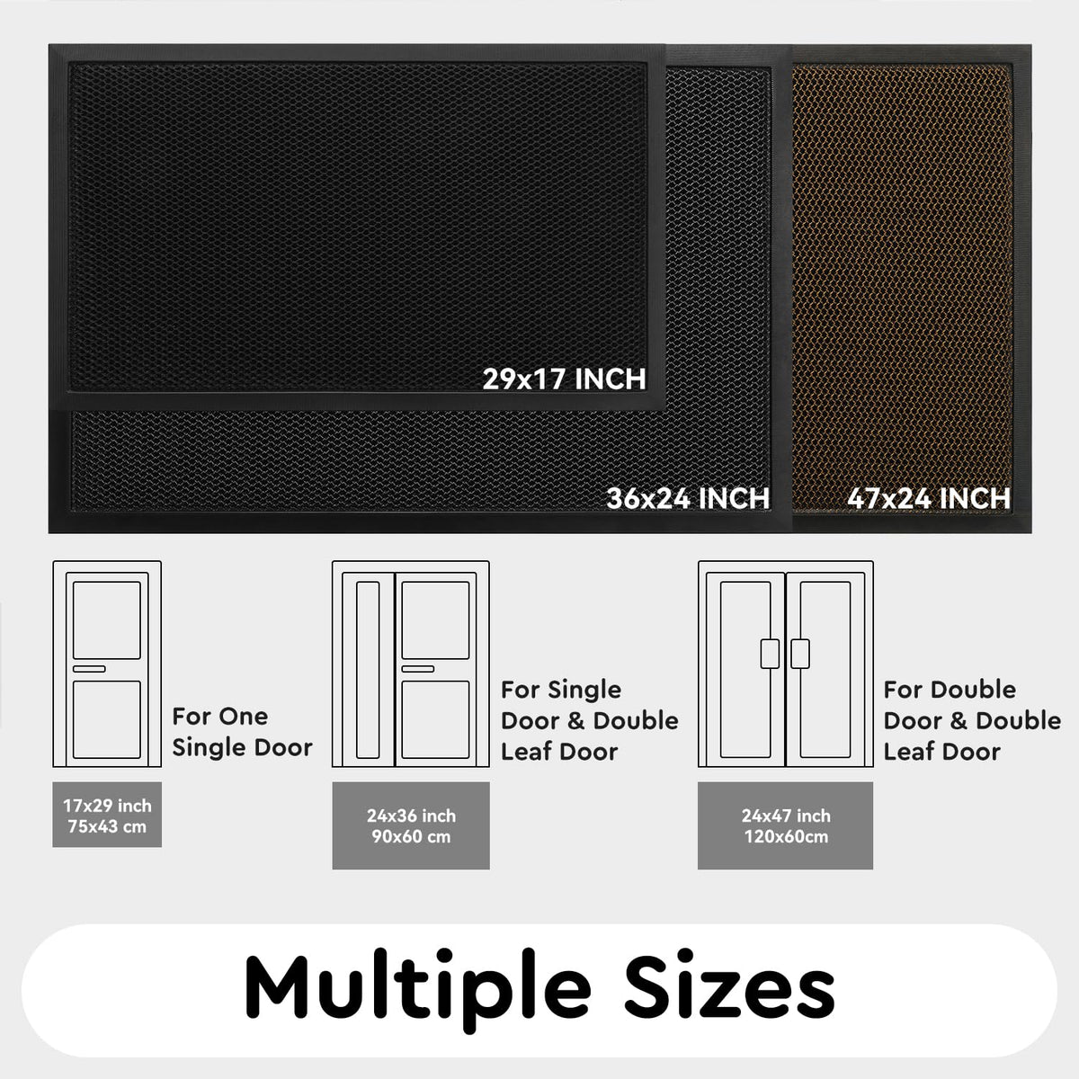 Tchdio versatile entrance mat suits front doors, patios, and high-traffic areas