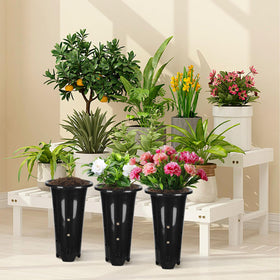 tchrules deep-seedling pot 5-3in wide black, fits larger seedlings